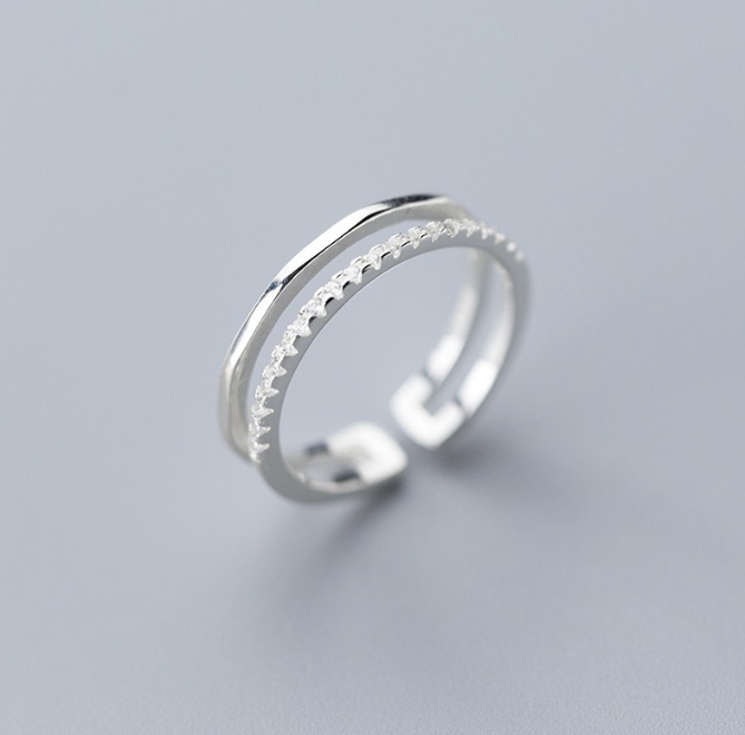 925 Sterling Silver Split Shank Ring